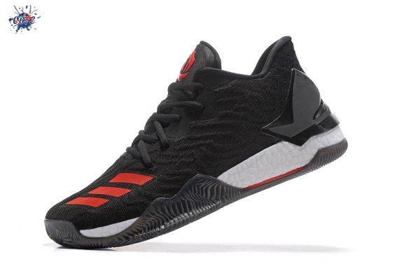 Meilleures Adidas Derrick Rose VII 7 Low Noir Blanc Rouge