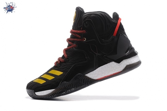 Meilleures Adidas Derrick Rose VII 7 Noir Rouge Gold