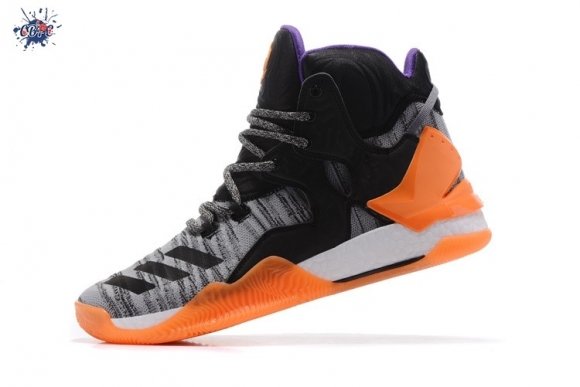 Meilleures Adidas Derrick Rose VII 7 Primeknit "All Star 2017" Noir Blanc Orange (bb8193)