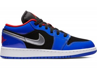 Meilleures Air Jordan 1 Low "Top 3" (Gs) Noir Bleu (553560-406)