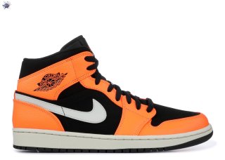 Meilleures Air Jordan 1 Mid Orange Blanc (554724-062)