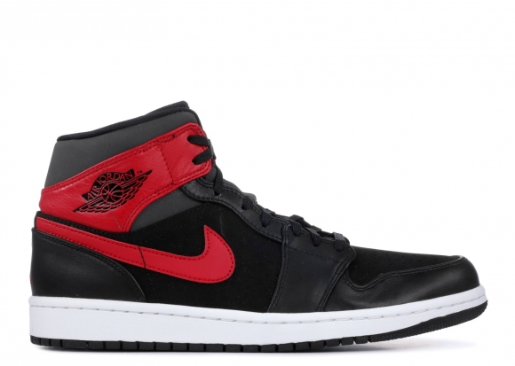 Meilleures Air Jordan 1 Mid Rouge Noir (554724-024)