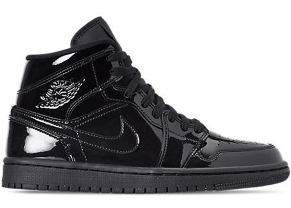 Meilleures Air Jordan 1 Mid Se "Triple Noir Patent" Noir (bq6472-002)