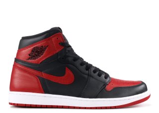 Meilleures Air Jordan 1 Retro "Banned" Rouge Noir (555088-001)