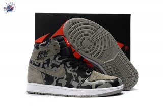 Meilleures Air Jordan 1 Retro High Camo Noir Gris