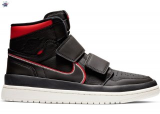 Meilleures Air Jordan 1 Retro High "Double Strap" Noir Rouge (aq7924-016)