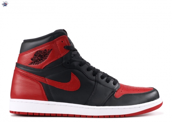 Meilleures Air Jordan 1 Retro High Og "Banned 2016 Release" Noir Rouge Blanc (555088-001)