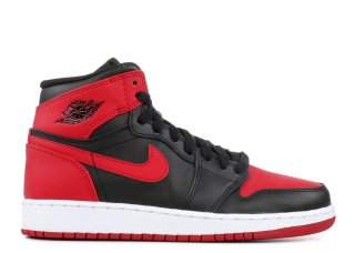 Meilleures Air Jordan 1 Retro High Og Bg (Gs) "Bred" Noir Rouge (575441-023)