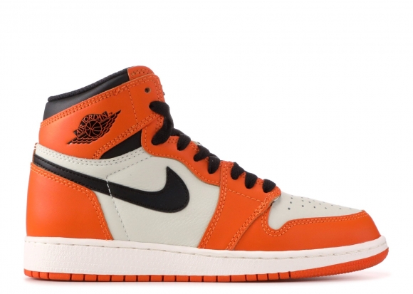 Meilleures Air Jordan 1 Retro High Og Bg (Gs) "Shattered Backboard Away" Orange Blanc Noir (575441-113)