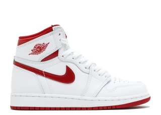 Meilleures Air Jordan 1 Retro High Og Bg (Gs) "Varsity Red 2017 Release" Blanc Rouge (575441-103)