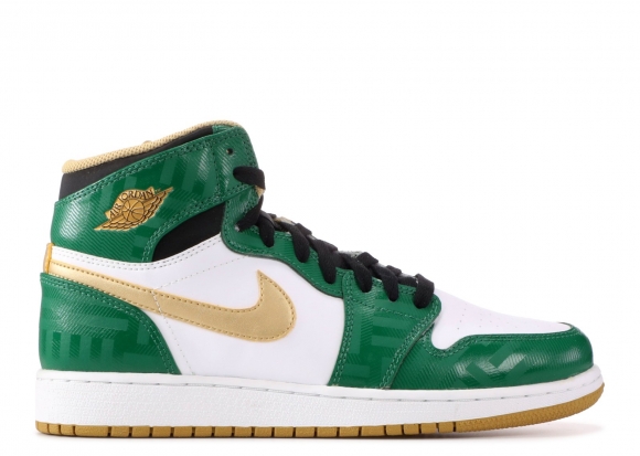 Meilleures Air Jordan 1 Retro High Og (Gs) "Celtics" Vert Blanc Or (575441-315)