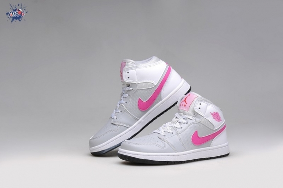 Meilleures Air Jordan 1 Retro Mid Gris Rose Noir