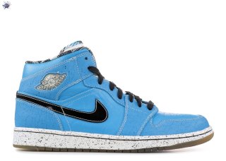 Meilleures Air Jordan 1 Retro Ruff N Tuff "Quai 54" Bleu Noir Blanc (372389-401)