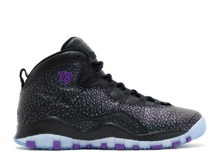 Meilleures Air Jordan 10 Retro Bg (Gs) "Paris" Noir Pourpre (310806-018)