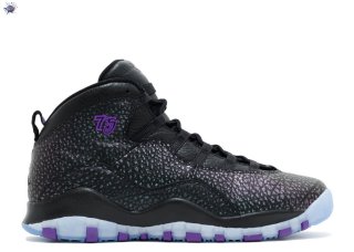 Meilleures Air Jordan 10 Retro (Gs) "Paris" Noir Pourpre (310806-018)