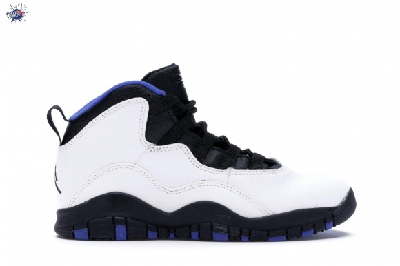 Meilleures Air Jordan 10 Retro "Orlando" (Ps) Blanc Noir Bleu (310807-108)