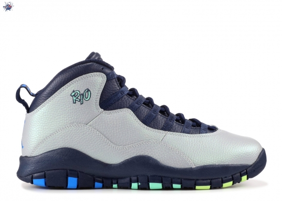 Meilleures Air Jordan 10 Retro "Rio" Gris Noir (310805-019)