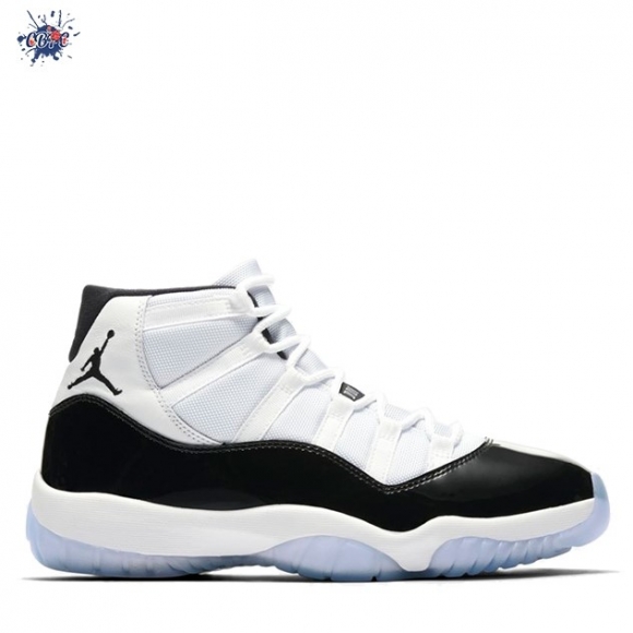 Meilleures Air Jordan 11 "Concord" Blanc Noir (378037-100)