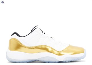 Meilleures Air Jordan 11 Retro Low Bg (Gs) "Closing Ceremony" Blanc Or (528896-103)