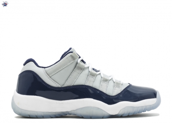 Meilleures Air Jordan 11 Retro Low Bg (Gs) "Georgetown" Gris Marine (528896-007)