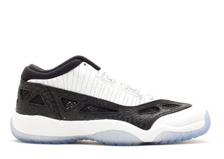 Meilleures Air Jordan 11 Retro Low (Gs) Blanc Noir Or (306006-100)