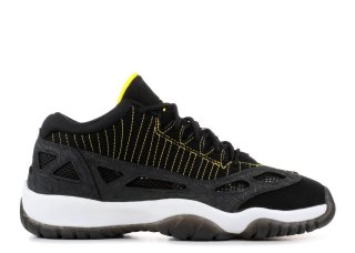 Meilleures Air Jordan 11 Retro Low (Gs) Noir Blanc Jaune (306006-002)