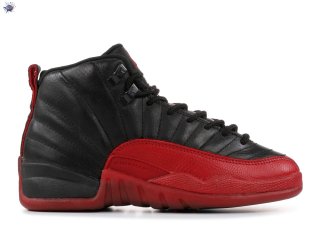 Meilleures Air Jordan 12 (Bg) Noir Rouge (153265-061)