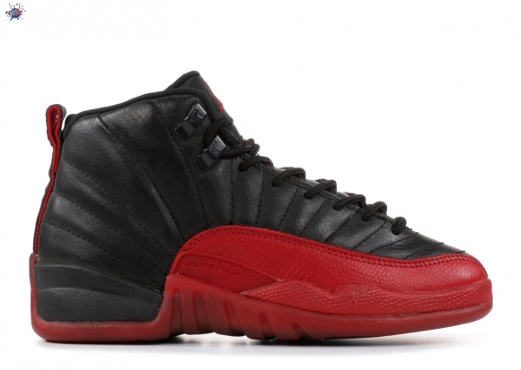 Meilleures Air Jordan 12 (Bg) Noir Rouge (153265-061)