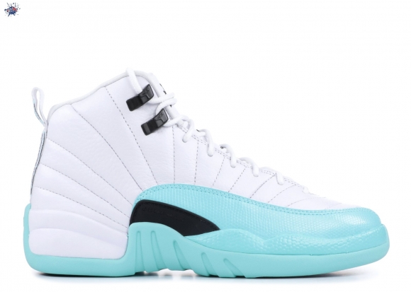 Meilleures Air Jordan 12 Retro Gg (Gs) "Light Aqua" Blanc Bleu (510815-100)