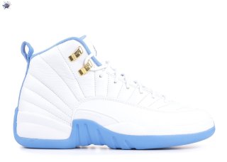 Meilleures Air Jordan 12 Retro Gg (Gs) "Melo" Blanc Bleu (510815-127)