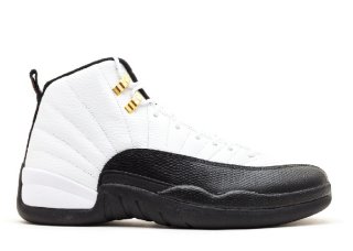 Meilleures Air Jordan 12 Retro "Taxi 2013 Release" Blanc Noir (130690-125)