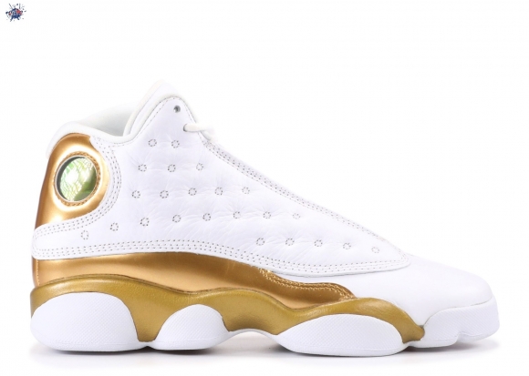 Meilleures Air Jordan 13 Retro Bg "Defining Moments" Blanc Or (414574-135)