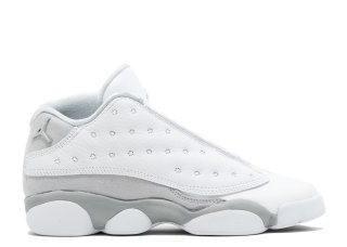 Meilleures Air Jordan 13 Retro Low (Gs) "Pure Money" Blanc Gris (310811-100)