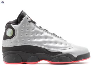 Meilleures Air Jordan 13 Retro Prm (Gs) "Infrared 23" Argent Noir (696299-023)