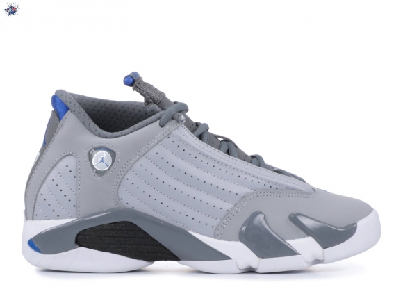 Meilleures Air Jordan 14 Retro Bg (Gs) "Sport Bleue" Gris (487524-004)