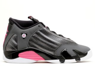 Meilleures Air Jordan 14 Retro Gg (Gs) Noir Rose (654969-028)