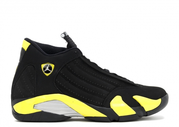 Meilleures Air Jordan 14 Retro "Thunder" Noir Jaune (487471-070)