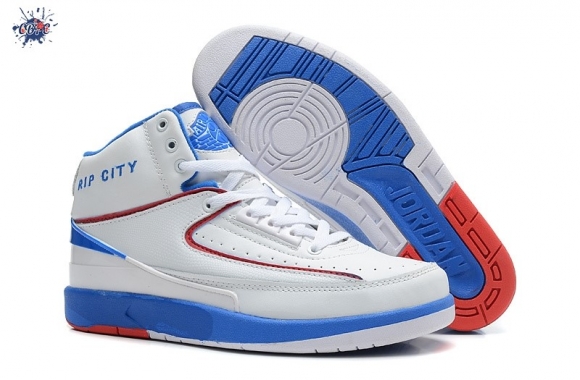 Meilleures Air Jordan 2 Retro Blanc Bleu Rouge