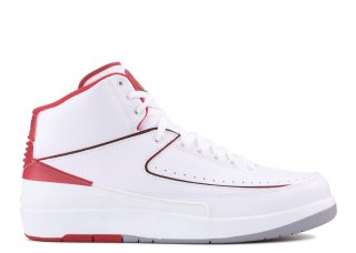 Meilleures Air Jordan 2 Retro Blanc Rouge (385475-102)