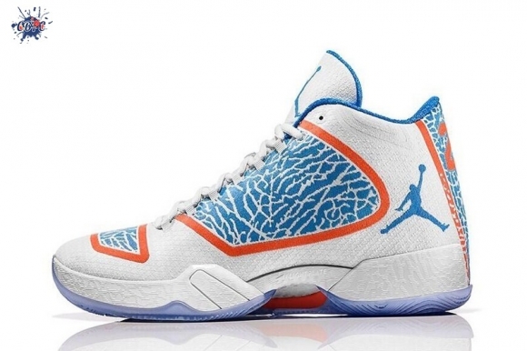 Meilleures Air Jordan 29 Blanc Bleu Orange