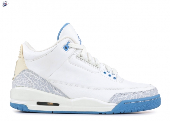 Meilleures Air Jordan 3 Retro Blanc Bleu (315296-142)