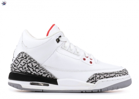 Meilleures Air Jordan 3 Retro (Gs) "2011 Release" Blanc Noir (398614-105)