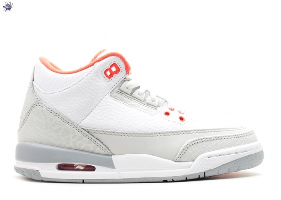 Meilleures Air Jordan 3 Retro (Gs) Blanc Orange (441140-101)