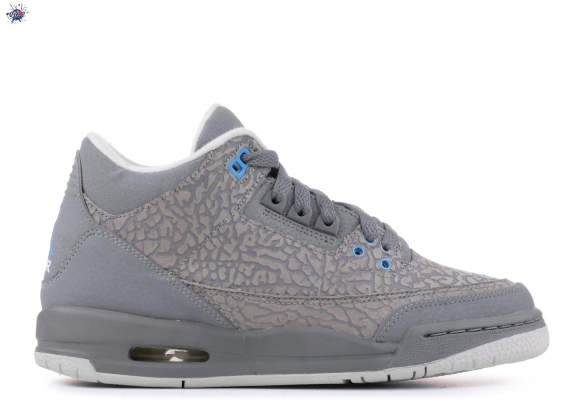 Meilleures Air Jordan 3 Retro (Gs) Gris Bleu (441140-015)