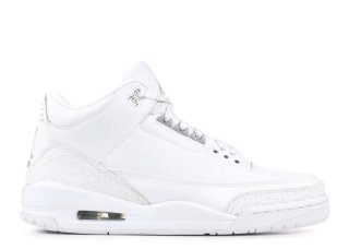 Meilleures Air Jordan 3 Retro "Pure Money" Blanc (136064-103)