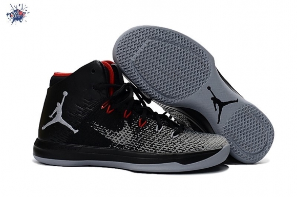 Meilleures Air Jordan 31 Noir Gris Rouge