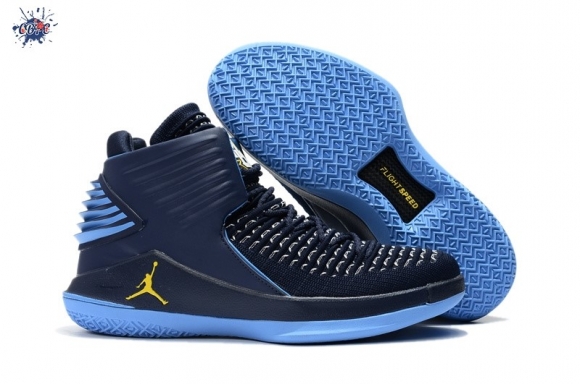 Meilleures Air Jordan 32 "Marquette" Marine Jaune Bleu