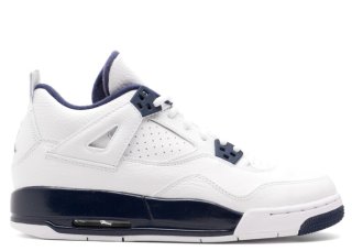 Meilleures Air Jordan 4 Retro Bg (Gs) "Legend Bleue" Blanc Marine (408452-107)