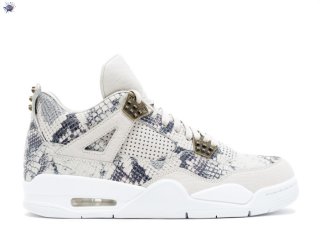 Meilleures Air Jordan 4 Retro Premium "Pinnacle "Snakeskin"" Blanc Gris (819139-030)