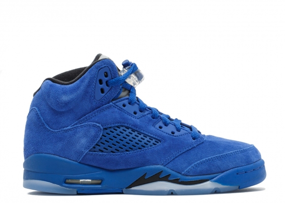 Meilleures Air Jordan 5 Retro Bg (Gs) "Bleu Suede" Bleu (440888-401)